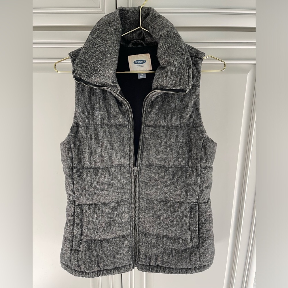Herringbone Puffy Vest | Sz XS